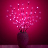 Set branches de saule de Noël - 20 LEDs - Rose