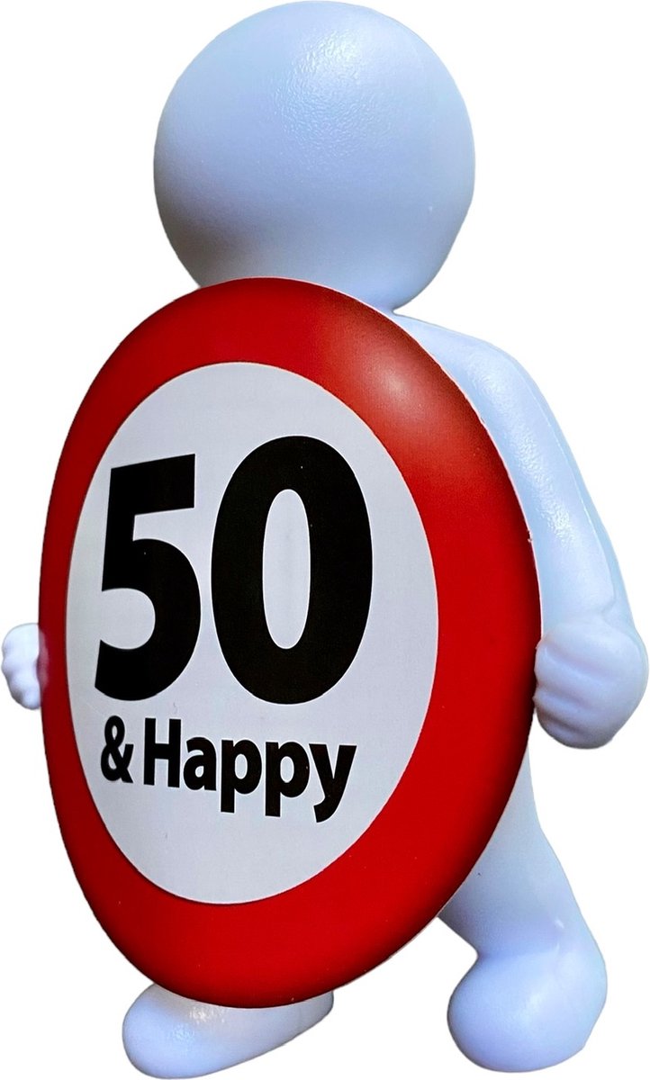 Geschenkpopje - 50 & Happy - gift set - cadeau - 3540