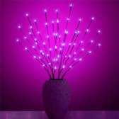 Set de branches de saule de Noël - 20 LED - Violet