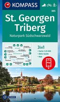 KOMPASS WK 885 Wandelkaart St. Georgen, Triberg, Naturpark Südschwarzwald 1:25.000