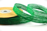 Jute Band Lint 10mm (1cm) | Luxe Weefband | Eco Friendly | Naturel Burlap Ribbon | Groen | Effen Geweven Lint | Kerstlint | Stoffen Lint | Cadeaulint | Decoratielint | Rol: 10 Meter