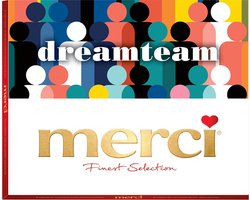merci chocoladerepen met opschrift "dreamteam" - merci Finest Selection - 250g