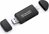 USB kaartlezer - 3.1 - SuperSpeed+ - USB A - USB C - SD / Micro SD - Zwart - Allteq