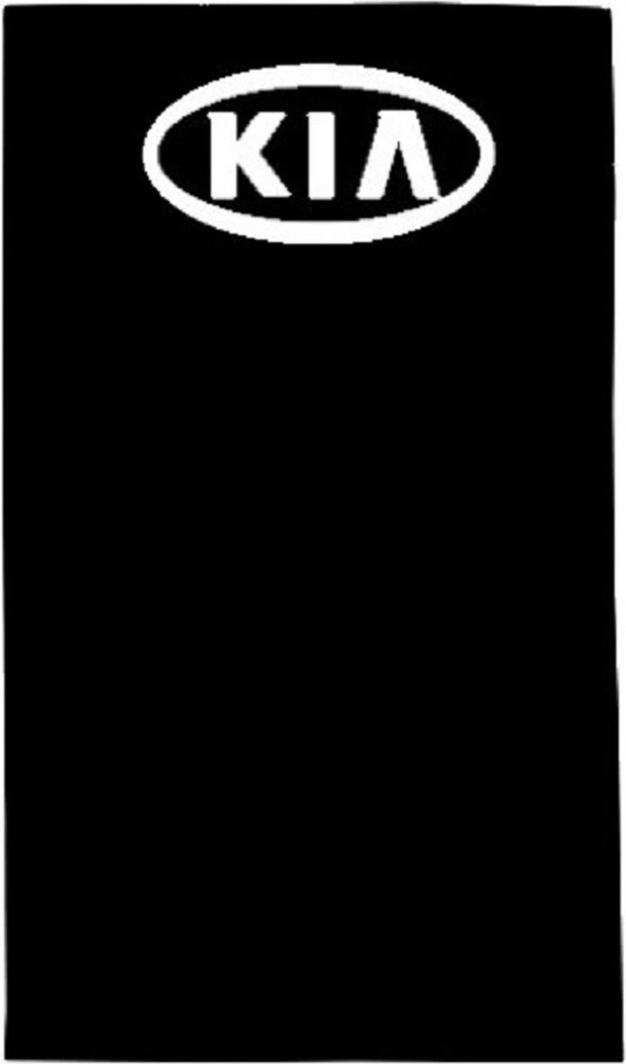 badlaken met Kia logo - zwart - 70 x 140