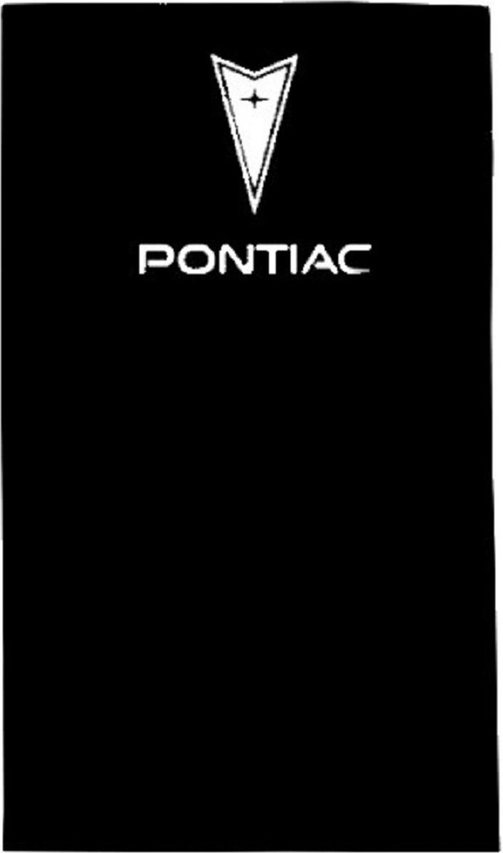 badlaken met Pontiac logo - zwart - 70 x 140