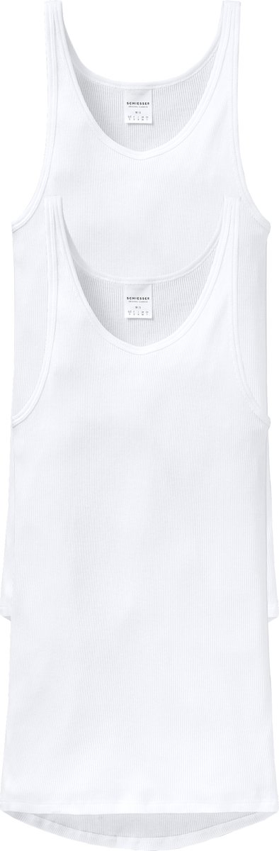 SCHIESSER Original Classics singlets (2-pack) - Doppelribb - wit