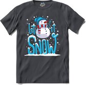Let it snow - T-Shirt - Heren - Mouse Grey - Maat M