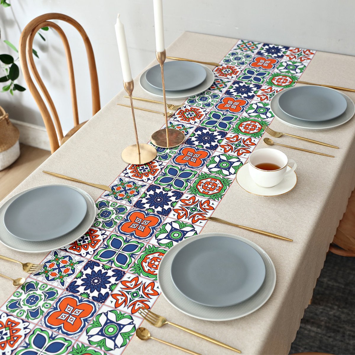 TDR-Waterdicht linnen effen kleur tafelkleed - 140*220cm