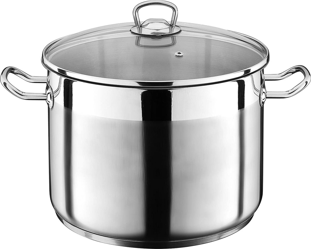 Smartweb 14 12 10 liter universele kookpot met glazen deksel soeppan universele pan inductie