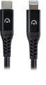 Mobilize Nylon USB-C naar Apple Lightning Kabel MFI 2 Meter - Zwart