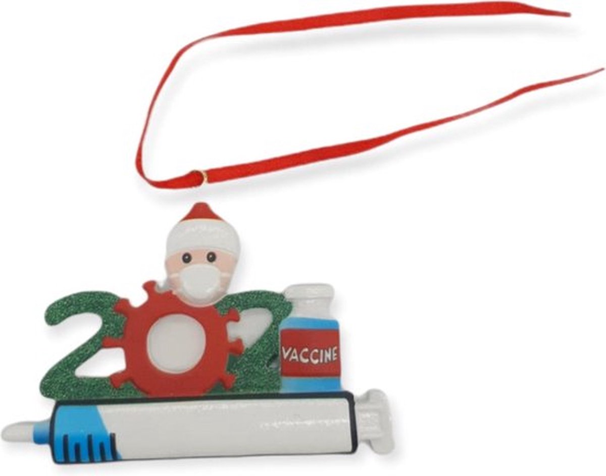 Kerst 2022 | Het jaar van de vaccinaties | Element met 1 poppetje | Kerstbal | Kerstversiering