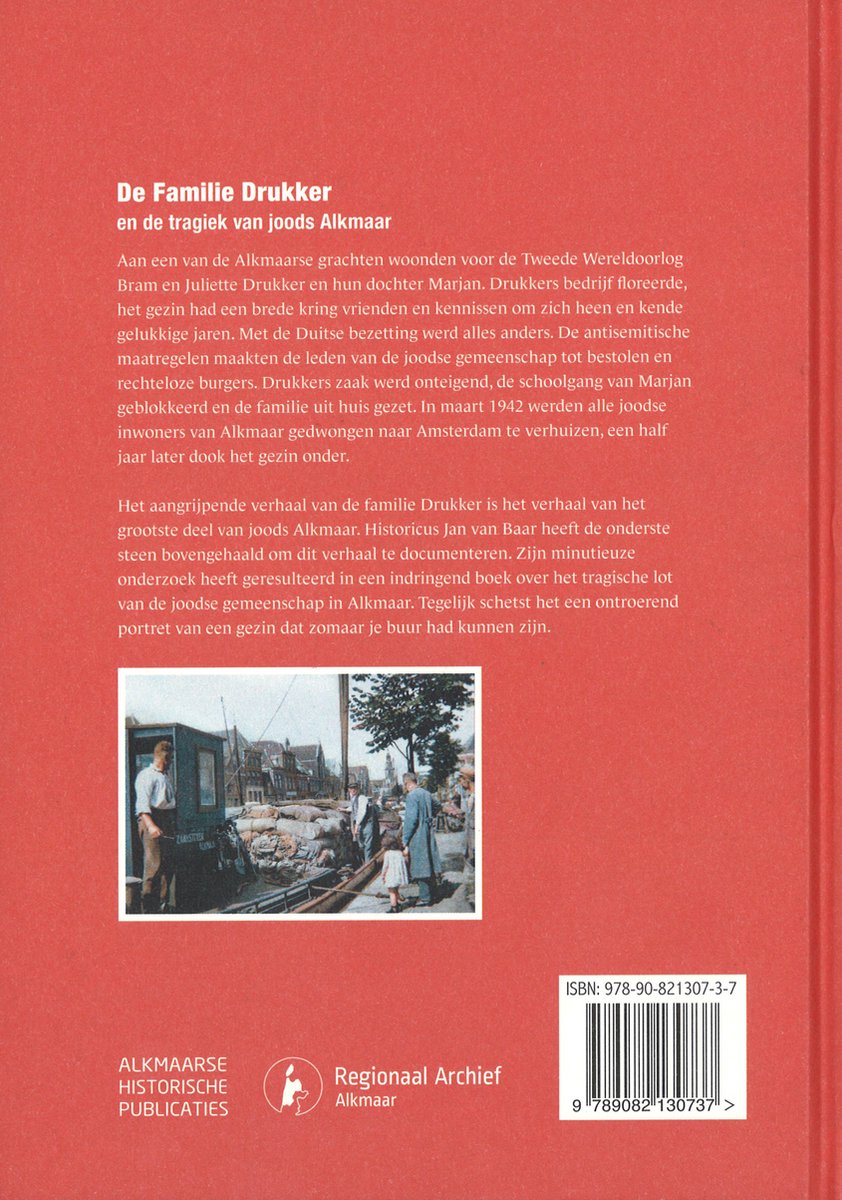De familie Drukker en de tragiek van joods Alkmaar - back cover