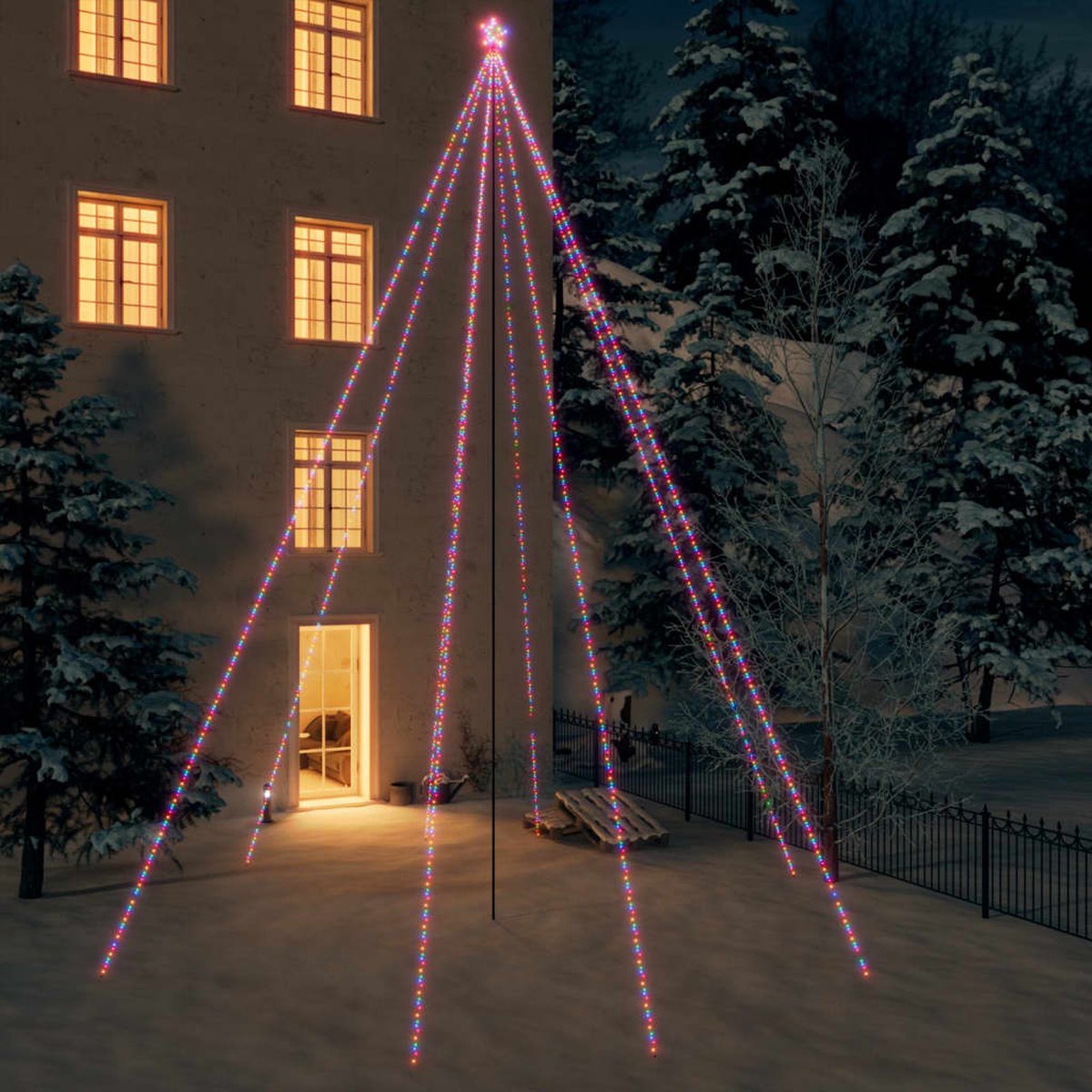 Prolenta Premium - Kerstboomverlichting 1300 LED's binnen/buiten 8 m meerkleurig