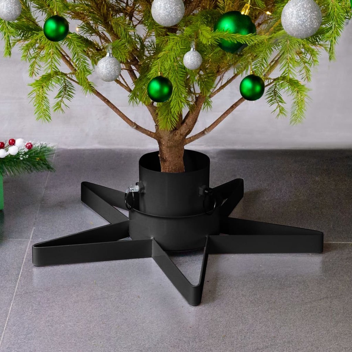 Prolenta Premium - Kerstboomstandaard 47x47x13,5 cm zwart