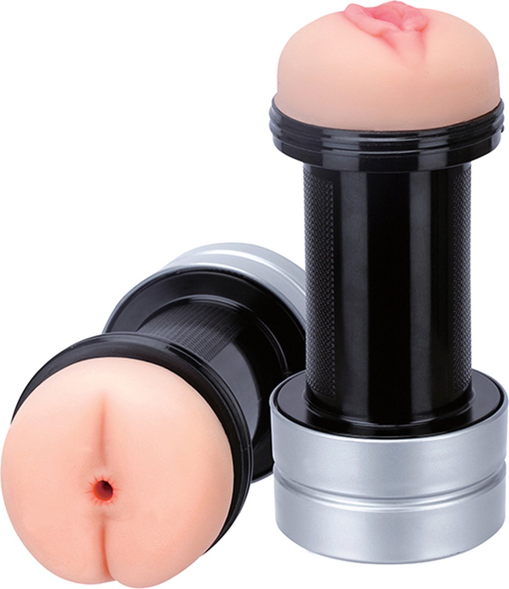 Goedkoopste Dream Toys Masturbator Love Toy REALSTUFF 2 IN 1 HUMMER - ANUS & VAGINA Beige