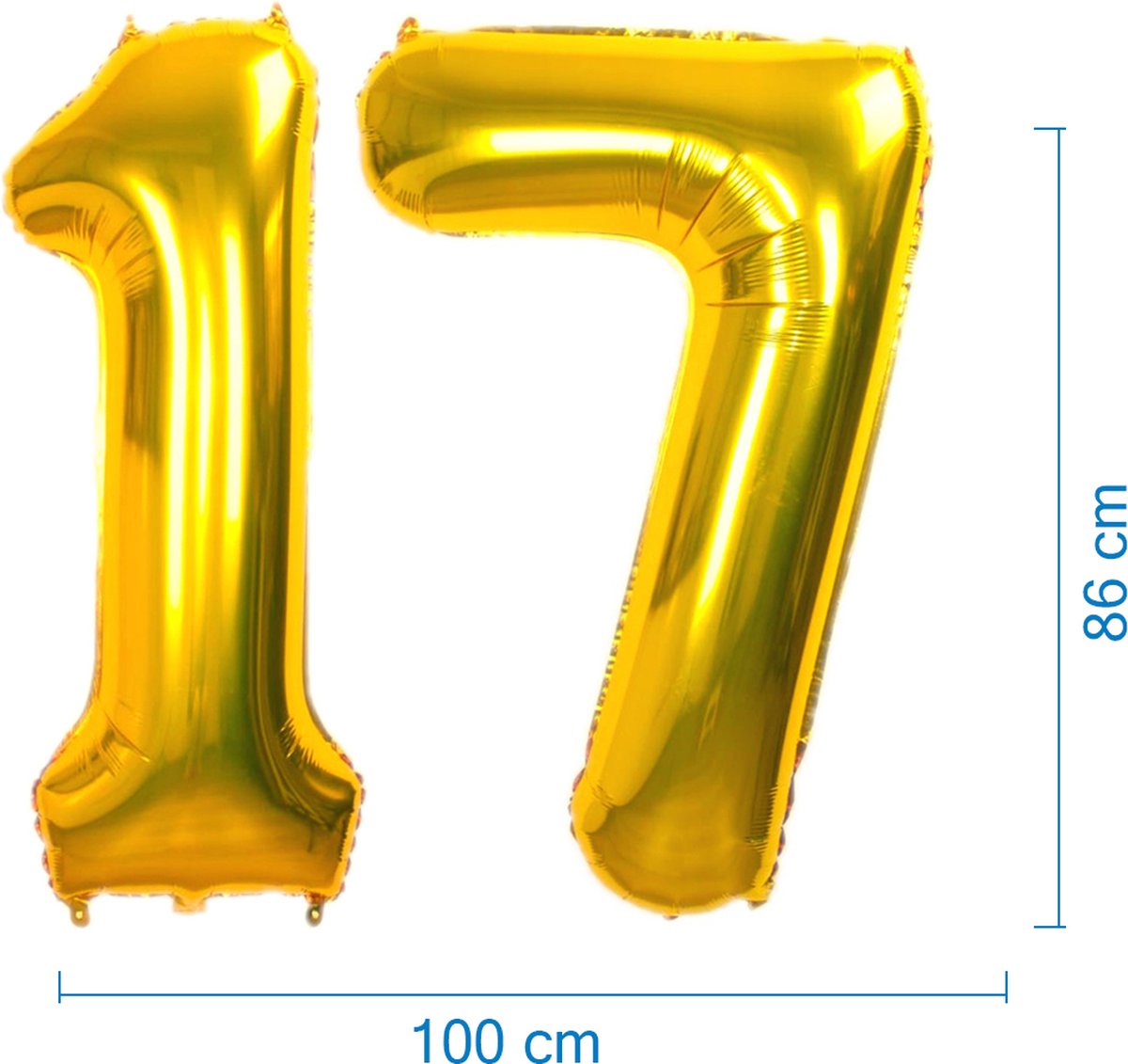 Folie Ballon Cijfer 30 Jaar Rosé Goud 70Cm Verjaardag Folieballon Met