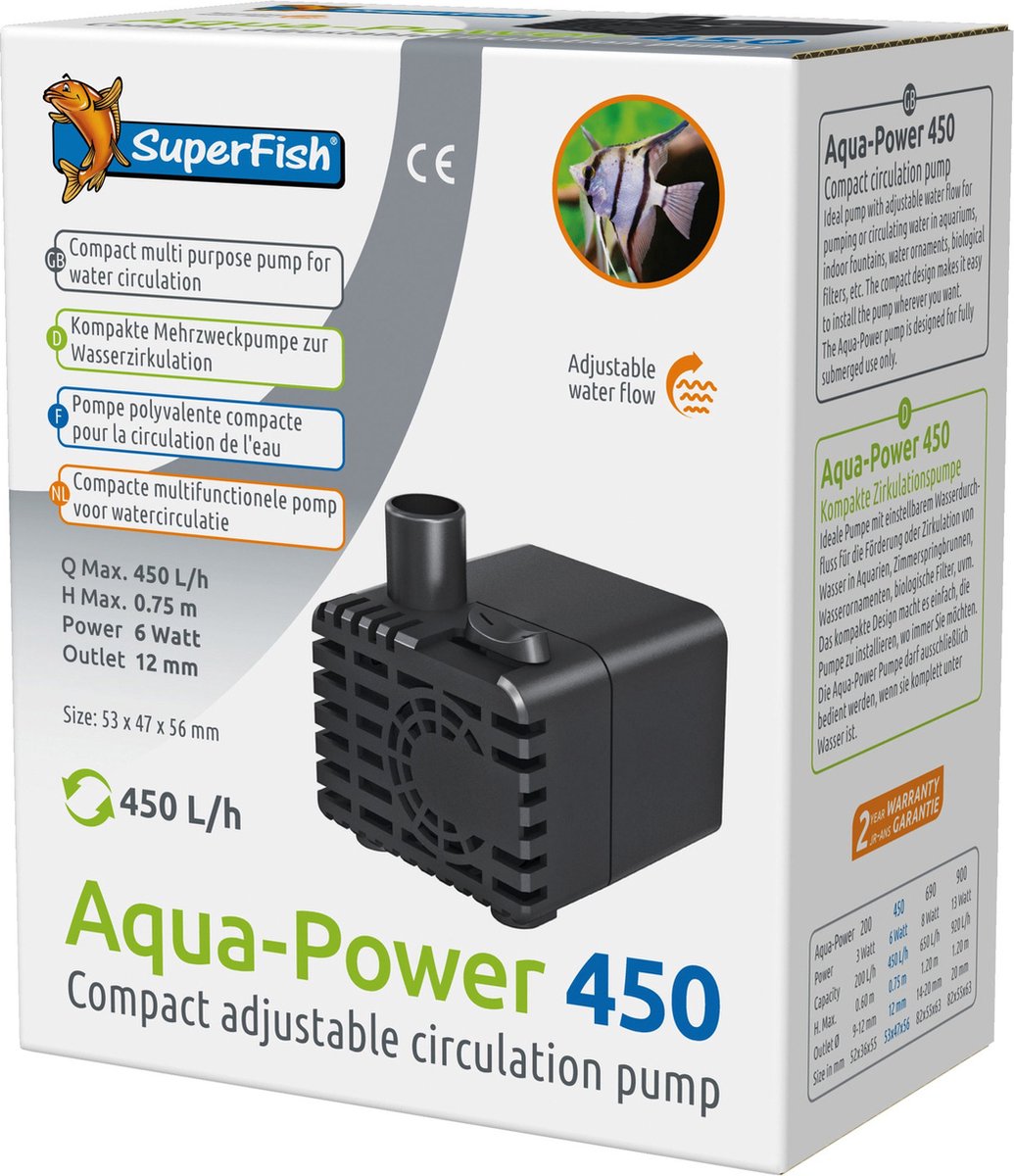 Superfish aquarium pomp Aquapower 450 - 450 L/H - SuperFish
