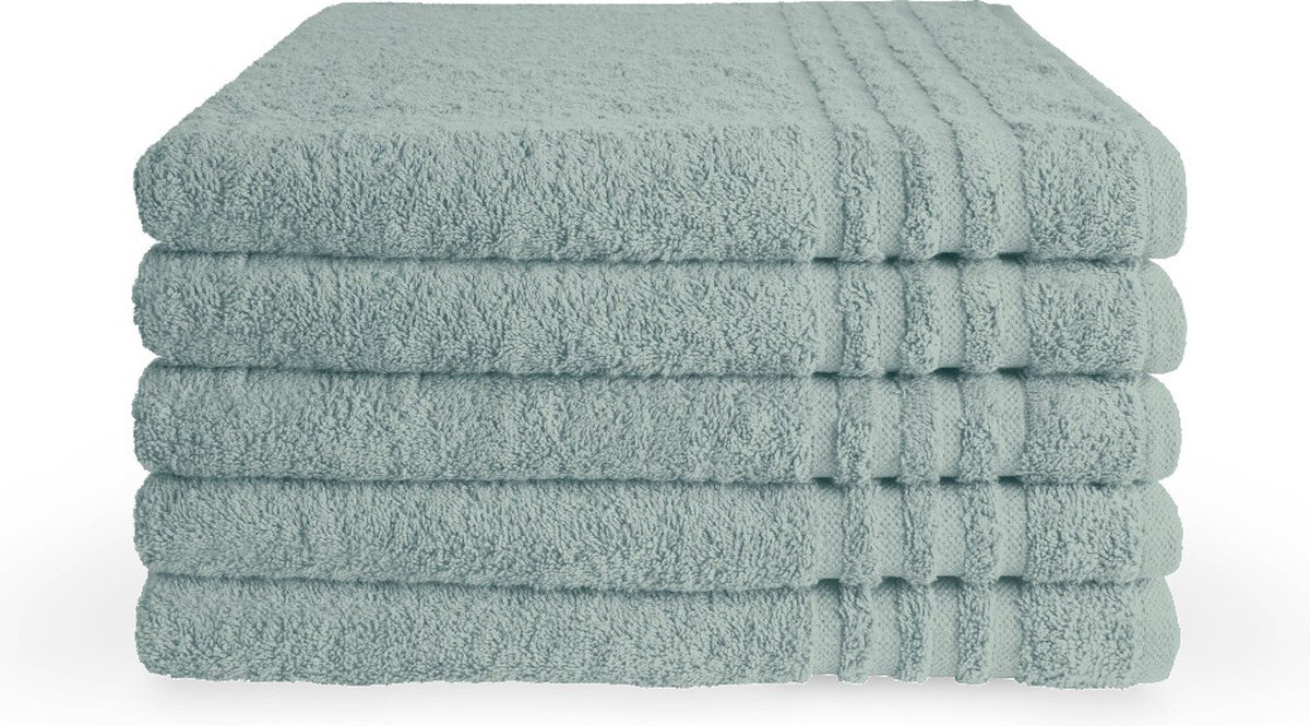 Byrklund handdoeken 70x140 - set van 5 - Hotelkwaliteit - Zeeblauw