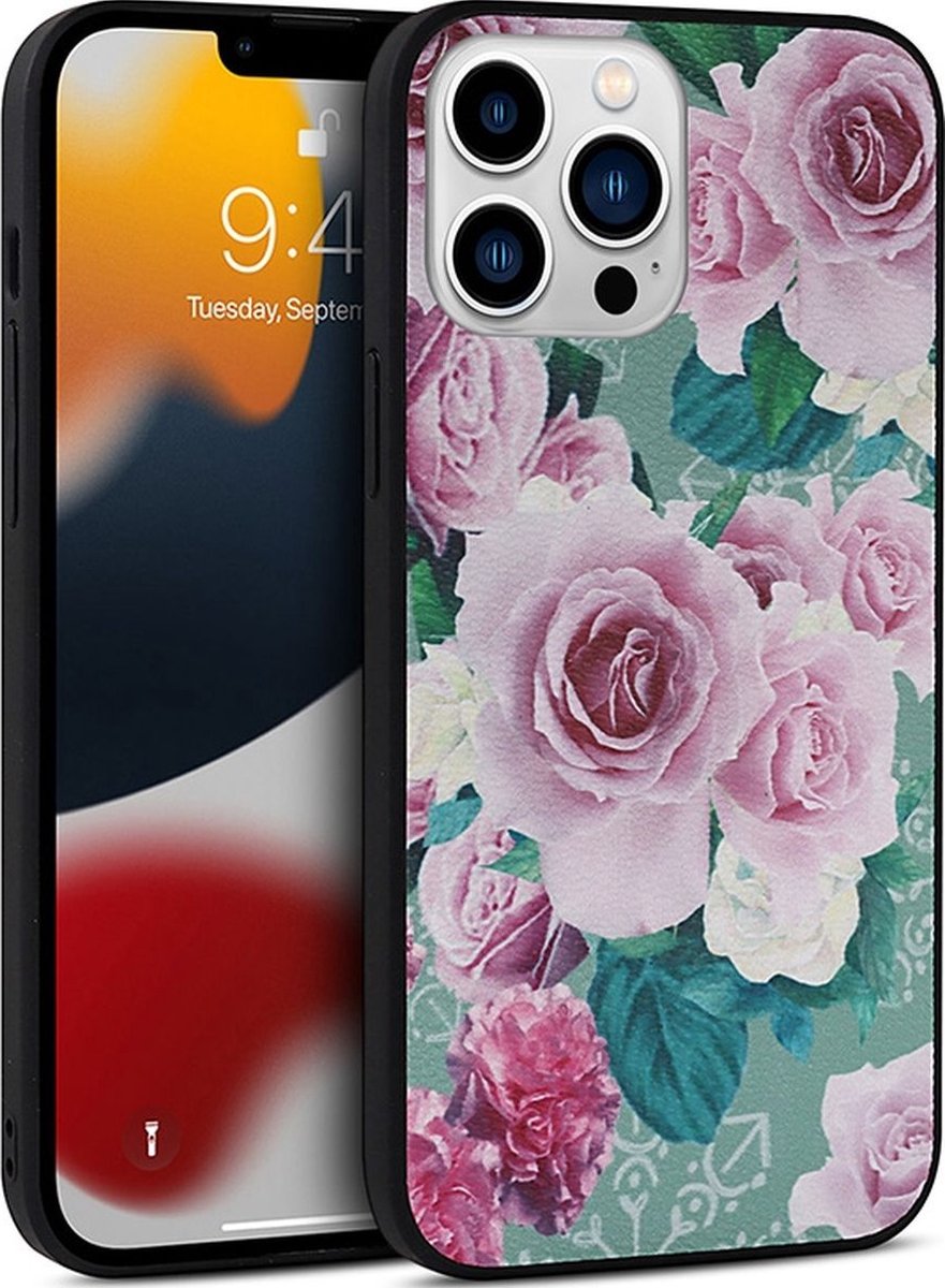 Mobigear Hoesje geschikt voor Apple iPhone 14 Plus Telefoonhoesje Hardcase | Mobigear Flowers Backcover | iPhone 14 Plus Case | Back Cover - Model 1
