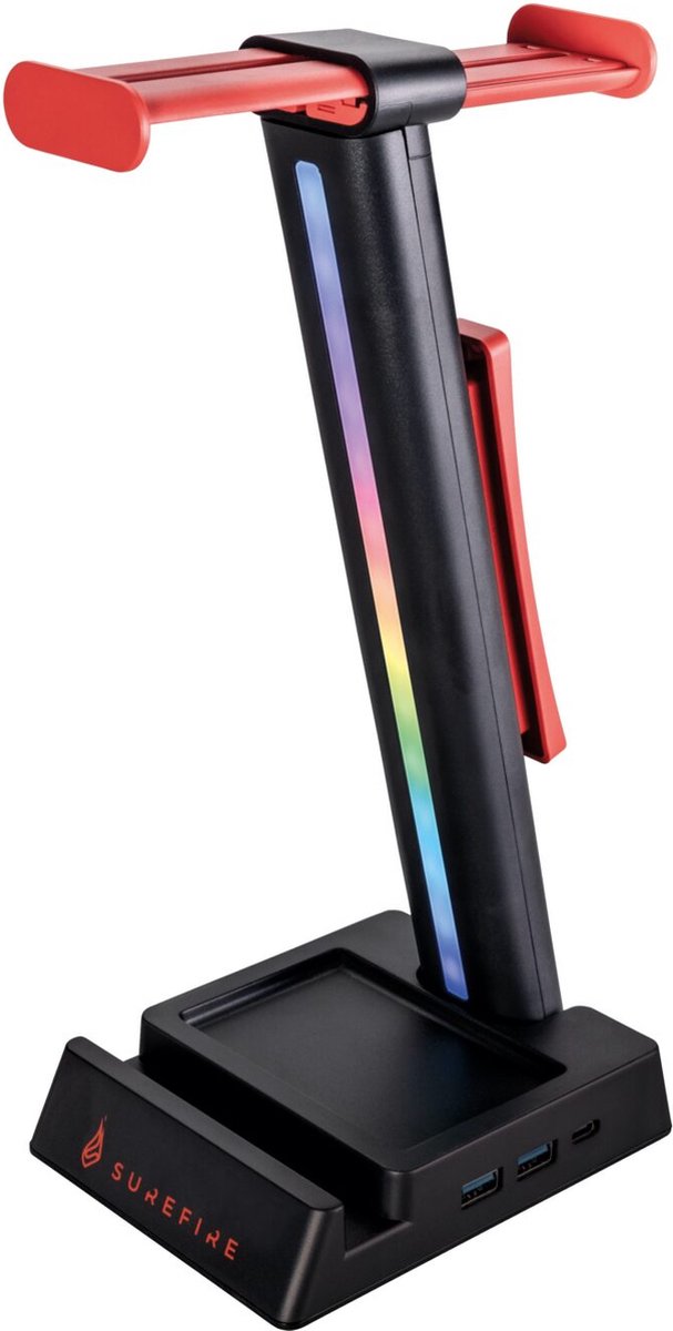 Vinson N2 Duo Gaming RGB Universeel Headset Stand Zwart - Surefire Gaming