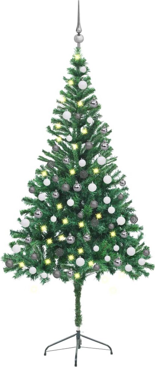 Prolenta Premium - Kunstkerstboom met LED's en kerstballen 564 takken 180 cm