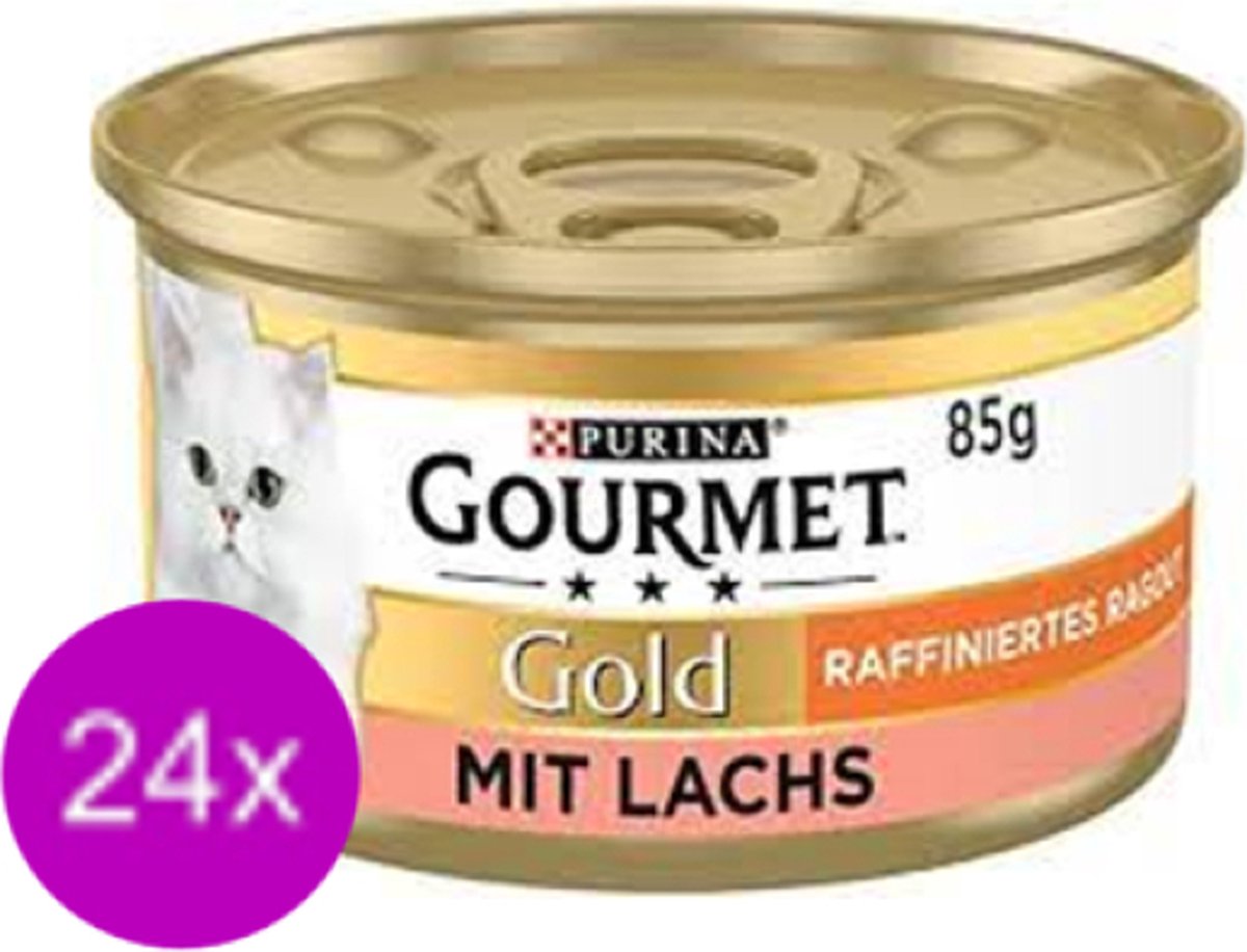 Gourmet Gourmet Gold - Hartig Torentje Zalm - Kattenvoer - 85g
