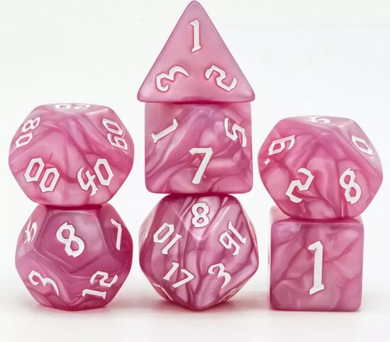 Thumbnail van een extra afbeelding van het spel DnD dice 6 sets! - 6 Polydice sets - 42 stuks - Dungeons and dragons dobbelstenen sets