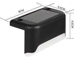Merkloos Solar Led Lamp - Sfeervolle Tuinverlichting op Zonne Energie - Waterdichte Tuinlampen voor Balkon Trap Buiten - Warm Wit Licht - buitenlamp - 4 stuks