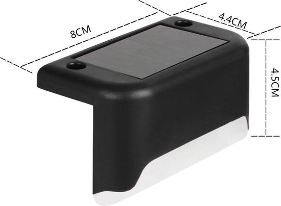 Solar Led Lamp - Sfeervolle Tuinverlichting op Zonne Energie - Waterdichte Tuinlampen voor Balkon Trap Buiten - Warm Wit Licht - buitenlamp - trap lamp - oprit lamp - balkon lamp - buiten-sensor - lamp hek- buitenverlichting - 4 stuks