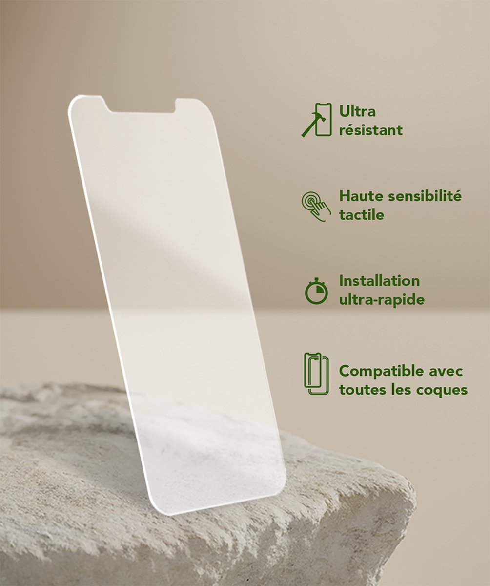 Just Green - iPhone XR / 11 Flat Eco-design met installatiekit Screenprotectors