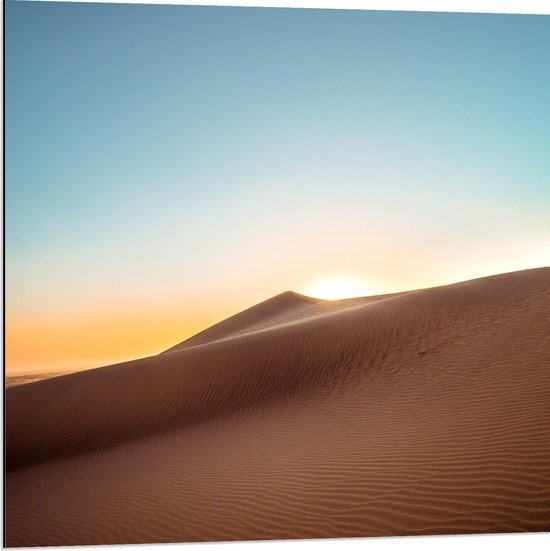 WallClassics - Dibond - Hoge Duinen in de Woestijn - 80x80 cm Foto op Aluminium (Met Ophangsysteem)