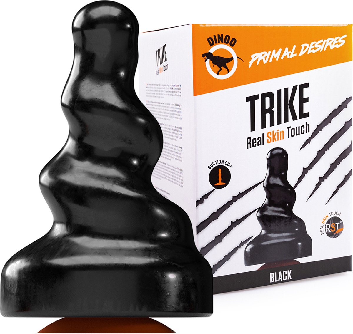 Goedkoopste Dinoo - Primal Desires Extra Grote Dildo Met Zuignap Trike - Zwart