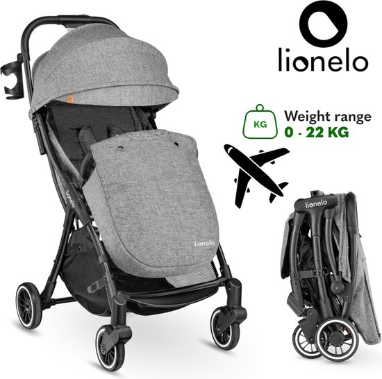 Lionelo Buggy Julie One - Kinderwagen Premium - automatisch opvouwen - compact voor in het vliegtuig - tot 22 kg
