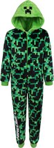 Minecraft - Groen-Zwarte, Eendelige Pyjama voor Jongens / 146