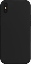 Hoesje Geschikt voor iPhone Xs Hoesje Siliconen Cover Case - Hoes Geschikt voor iPhone Xs Hoes Back Case - Zwart