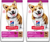 Pakketdeal: 2x Hill's Canine Adult Small & Mini Lam & Rijst 1.5kg