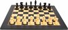Afbeelding van het spelletje Schaakset: Schaakbord Queen's Gambit met Elegance verzwaard schaakstukken