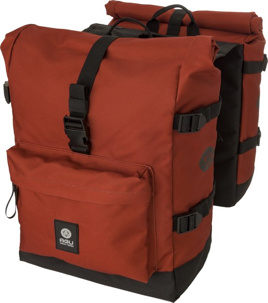 H2O Roll-Top Dubbele Fietstas II Urban - Waterafstotend - Rood - 28L