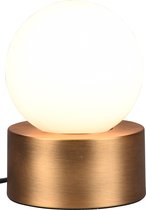 LED Tafellamp - Tafelverlichting - Trion Celda - E14 Fitting - Rond - Oud Brons - Aluminium