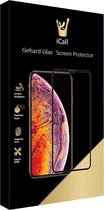 Samsung A03 Hoesje - Book Case Leer Wallet Cover Portemonnee Pasjeshouder Hoes Zwart - Full Tempered Glass Screenprotector