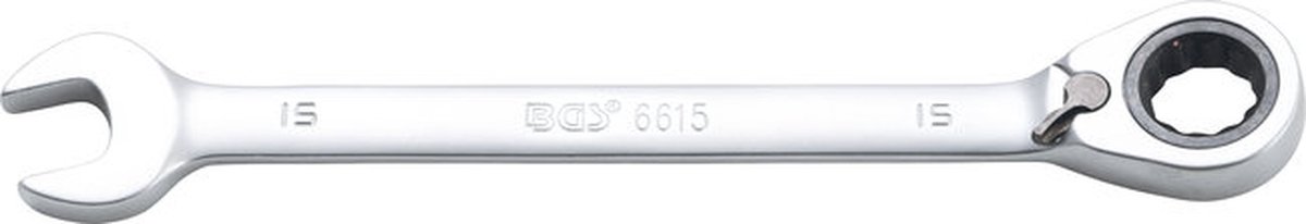 BGS Ratel ringsteeksleutel omschakelbaar 15 mm