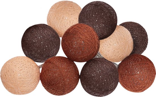 10 stks rotan lampen, lichtslingers led rotan ballen kerstverlichting bruiloft woondecoratie