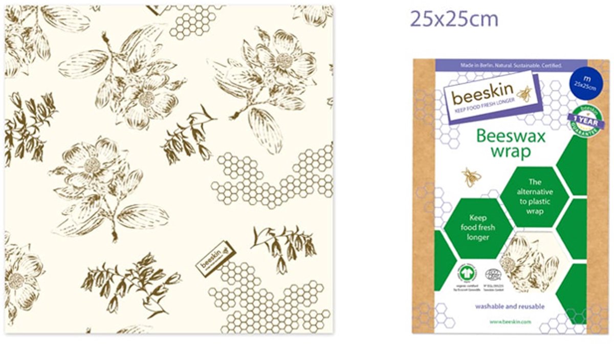 Bijenwasdoek Medium - 25x25 - Flower print