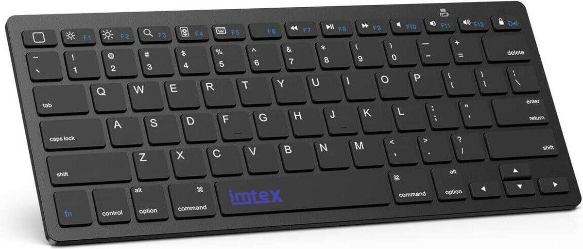 Imtex Toetsenbord Draadloos - Bluetooth Keyboard - QWERTY NL Toetsenbord Zwart