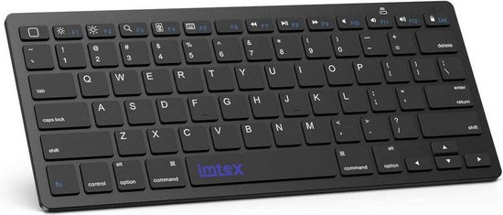 Imtex Keyboard Wireless - Clavier Bluetooth - Clavier QWERTY NL Zwart |  bol.com