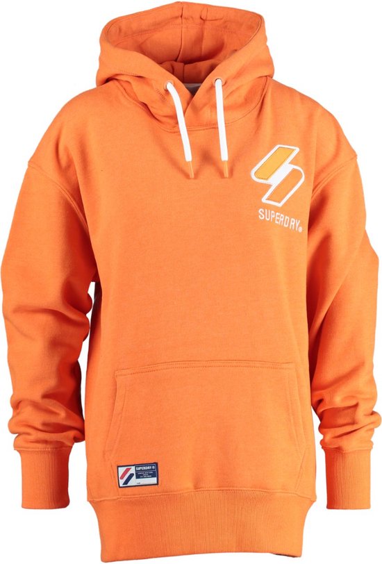 korting Maak het zwaar rem Superdry oranje super oversized dames sweater hoodie - valt ruim - Maat M/L  | bol.com