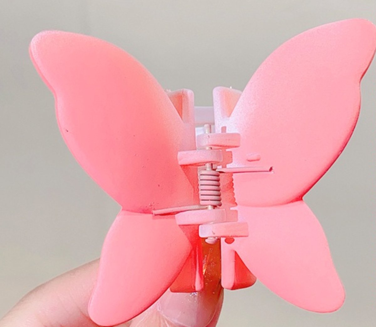 Vlinder haarklem | roze wit