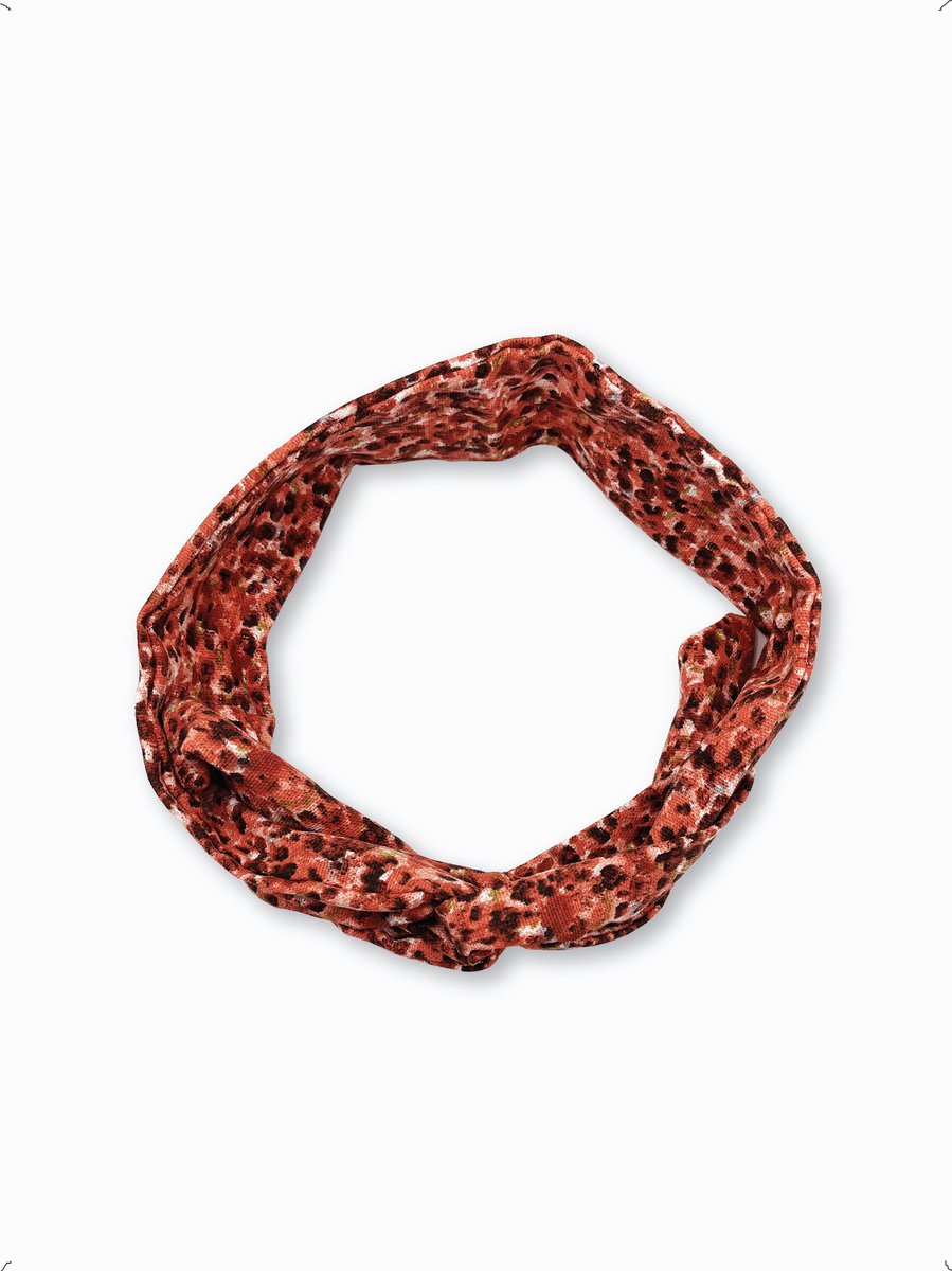 Duurzaam cadeau - Flexibele haarband - Ijzerdraad - Rode bloemen - 90 cm