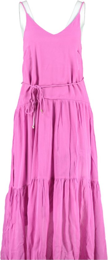 Only lange roze gevoerde viscose maxi jurk - valt kleiner - Maat M | bol.com
