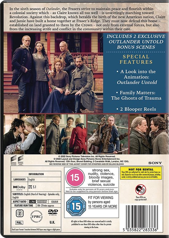 Outlander - Season 6 [DVD] [2022](import zonder NL ondertiteling) - 